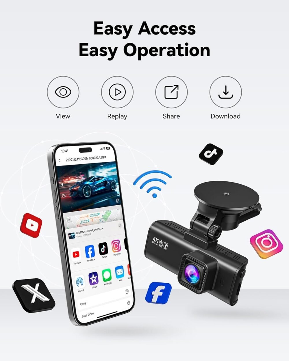 REDTIGER Dash Cam Front and Rear - Image 5