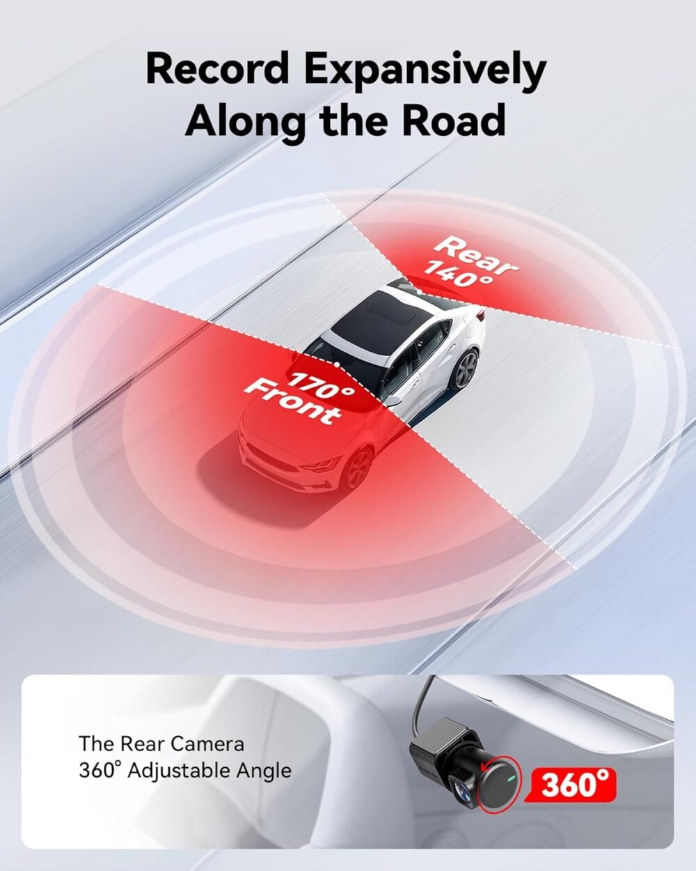 REDTIGER Dash Cam Front and Rear - Image 3