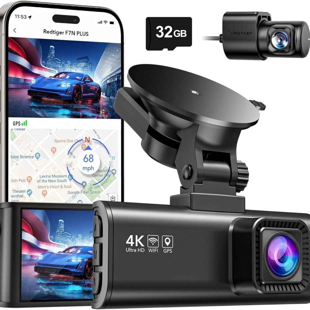 REDTIGER Dash Cam Front and Rear