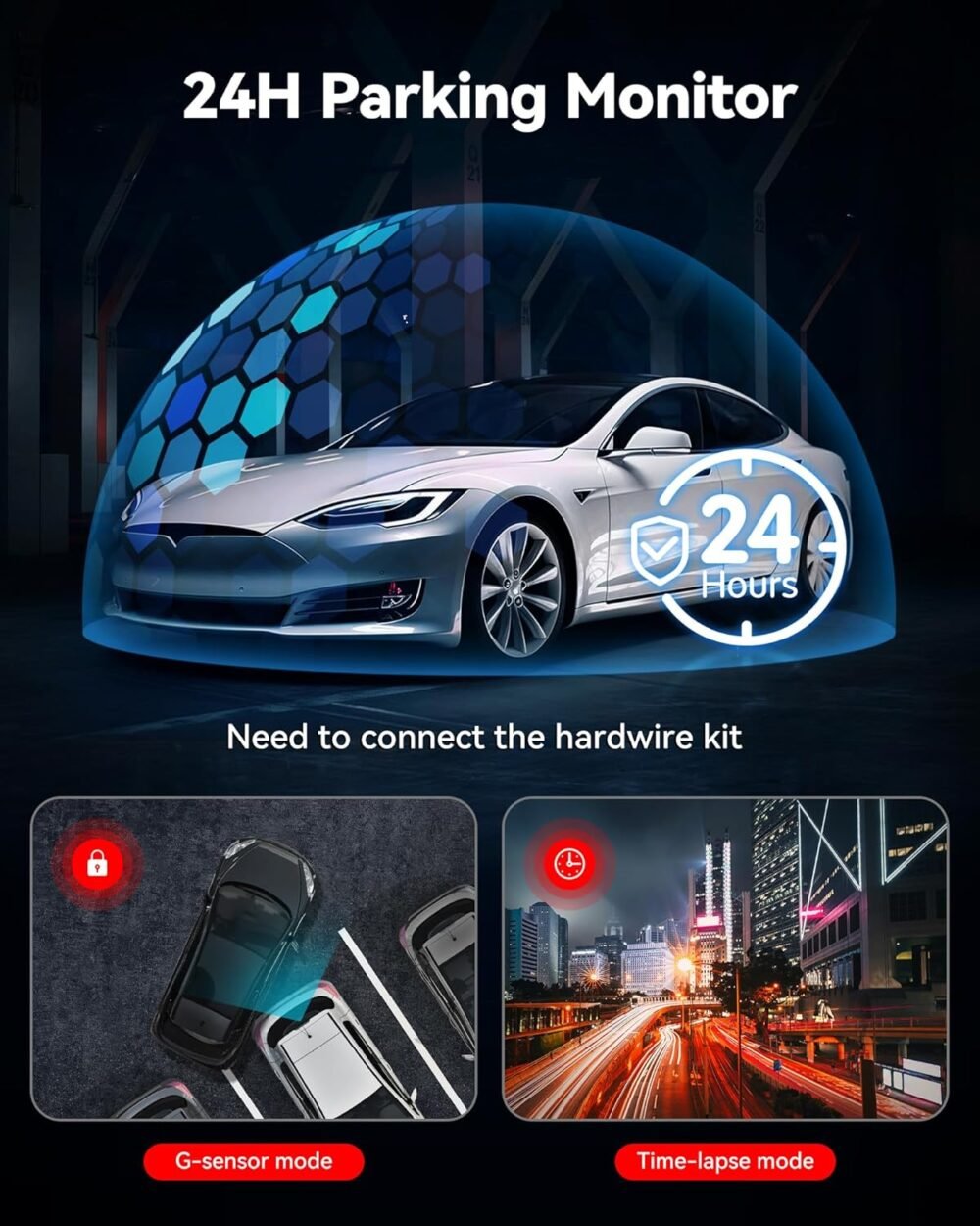 REDTIGER Dash Cam Front and Rear - Image 6